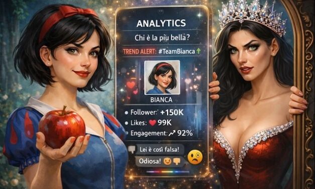 Biancaneve a modo nostro (mio e di Marcus): la versione social, con la regina influencer e lo specchio che fa analytics