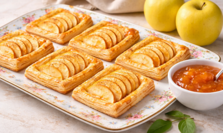 Sfogliatine con mele e confettura di albicocche