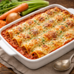 Cannelloni vegetariani con lenticchie rosse