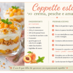 Coppette estive crema, pesche e amaretti