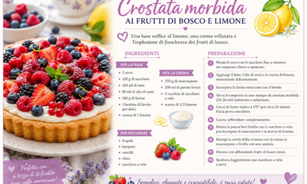 Crostata morbida ai frutti di bosco e limone