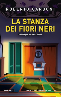 Una stanza disegnata come una scatola geometrica. Colori decisi e un po' respingenti. Un divano con tende che lo rendono un'alcova.